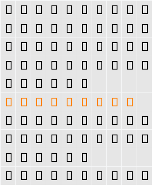 Toccata Character Map