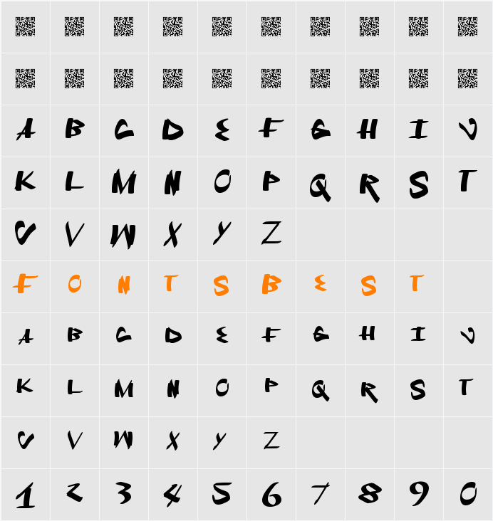 FreshTrack Character Map