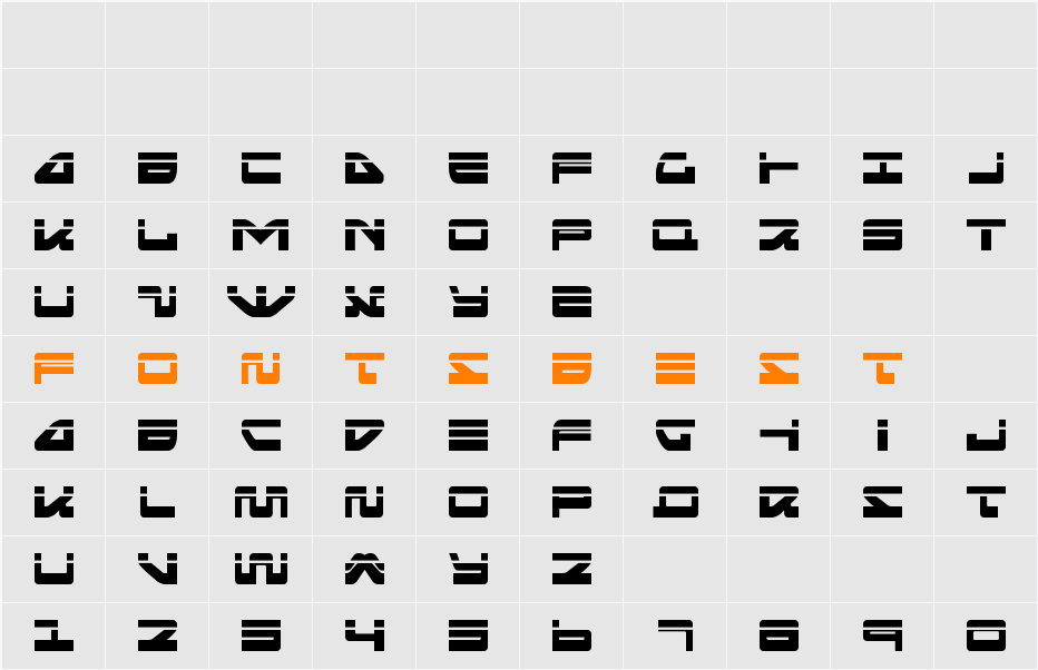 Searider Falcon Laser Character Map
