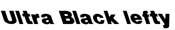 Ultra Black lefty Font Image
