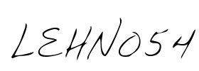 LEHN054 Font Image