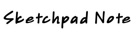Sketchpad Note Font Image