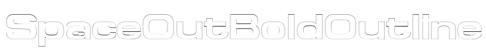 SpaceOutBoldOutline Font Image