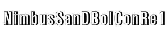 NimbusSanDBolConRe1 Font Image