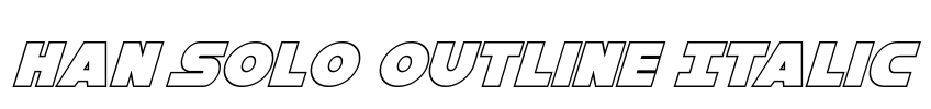 Han Solo Outline Italic