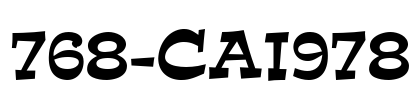 768-CAI978 Font Image