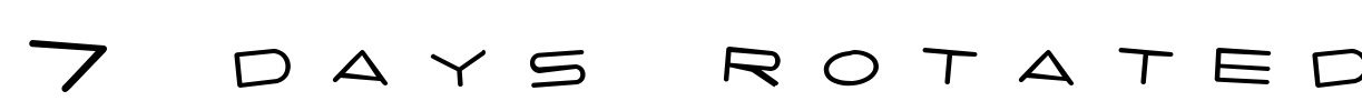 7 days rotated Font Image