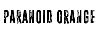 Paranoid Orange Font Image