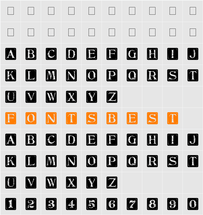 SBC Tablets Character Map