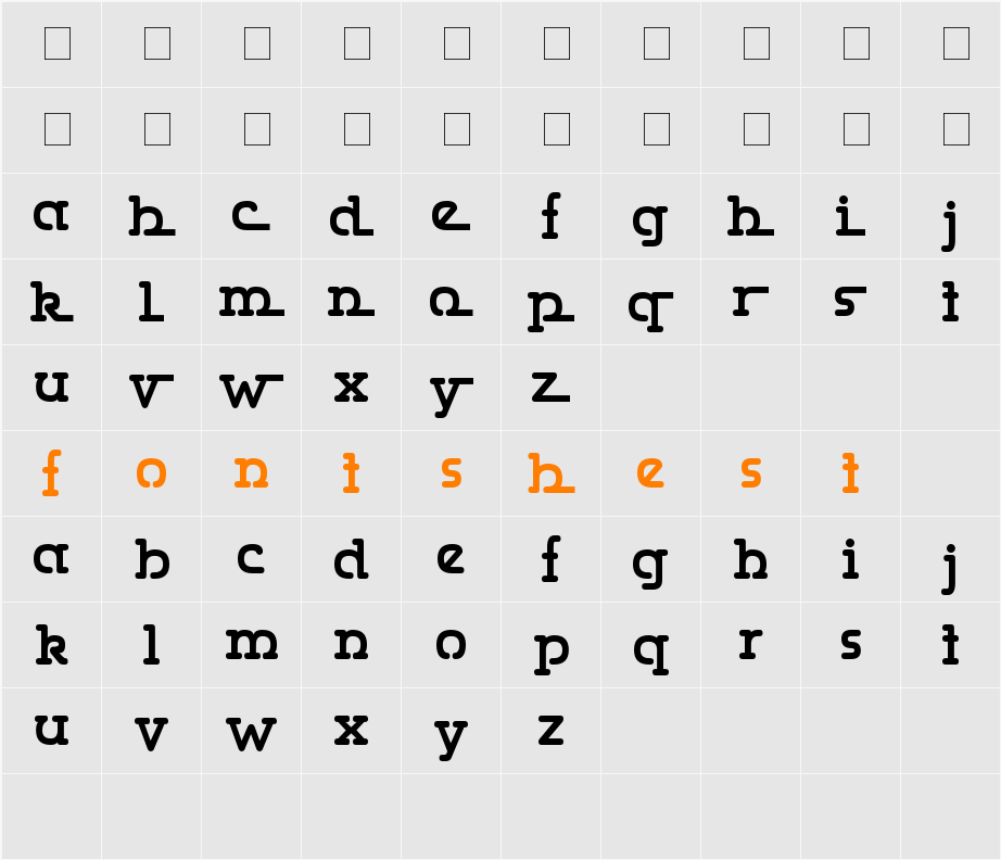 Gumbercules Character Map