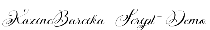 KazincBarcika Script Demo Font Image