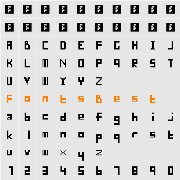 Blocky Character Map
