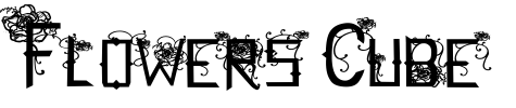 Flowers Cube Font Image