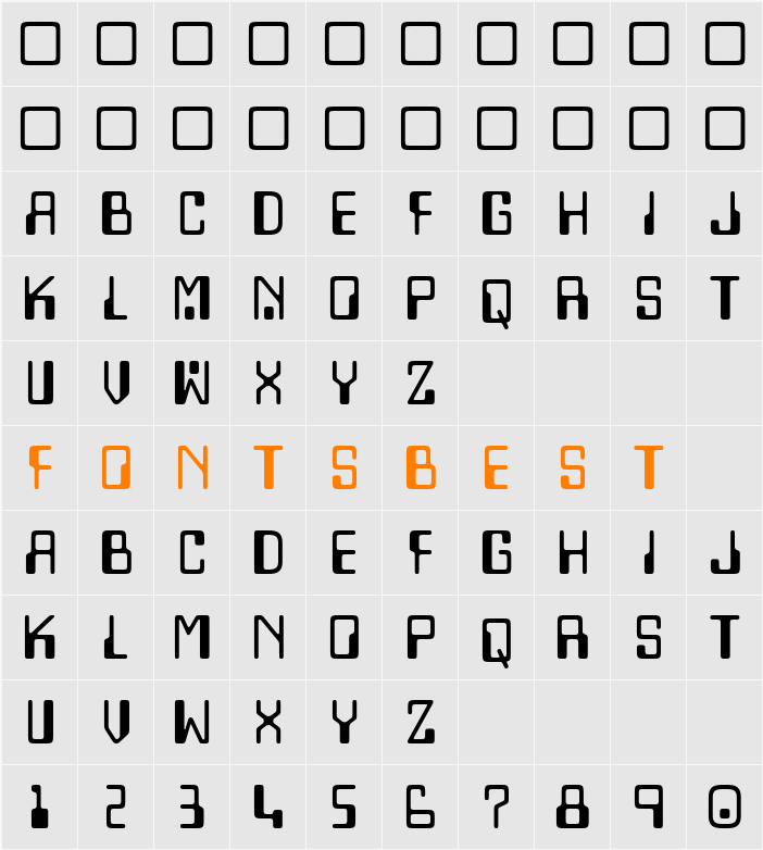 Lazenby Computer Character Map