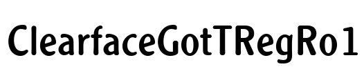 ClearfaceGotTRegRo1 Font Image