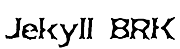 Jekyll BRK Font Image