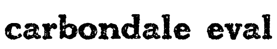 carbondale eval Font Image