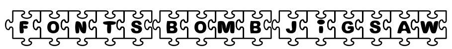 Fonts Bomb JiGSAW