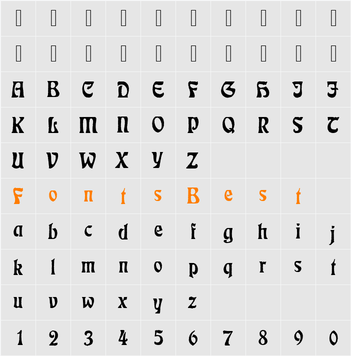 EckmannAntD Character Map