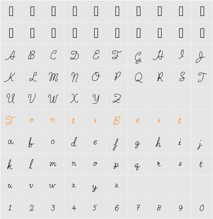 MarsLovesVenus Character Map