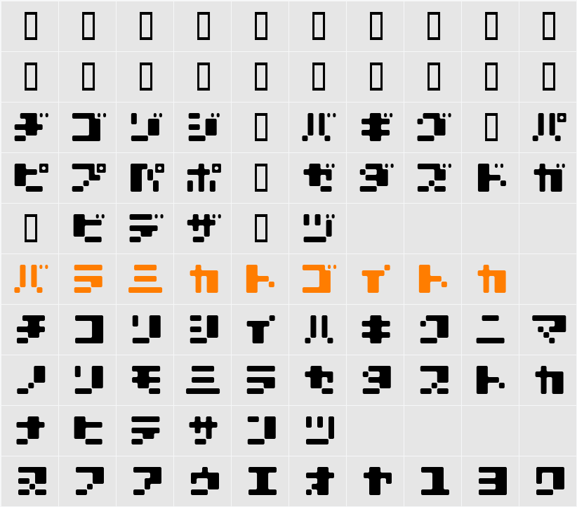 MOOMILK Character Map