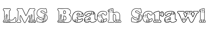 LMS Beach Scrawl Font Image