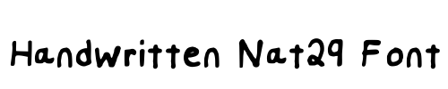 Handwritten Nat29 Font Font Image