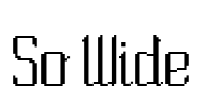 So Wide Font Image