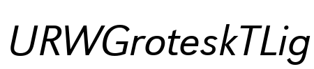 URWGroteskTLig Font Image