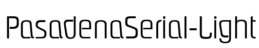 PasadenaSerial-Light Font Image
