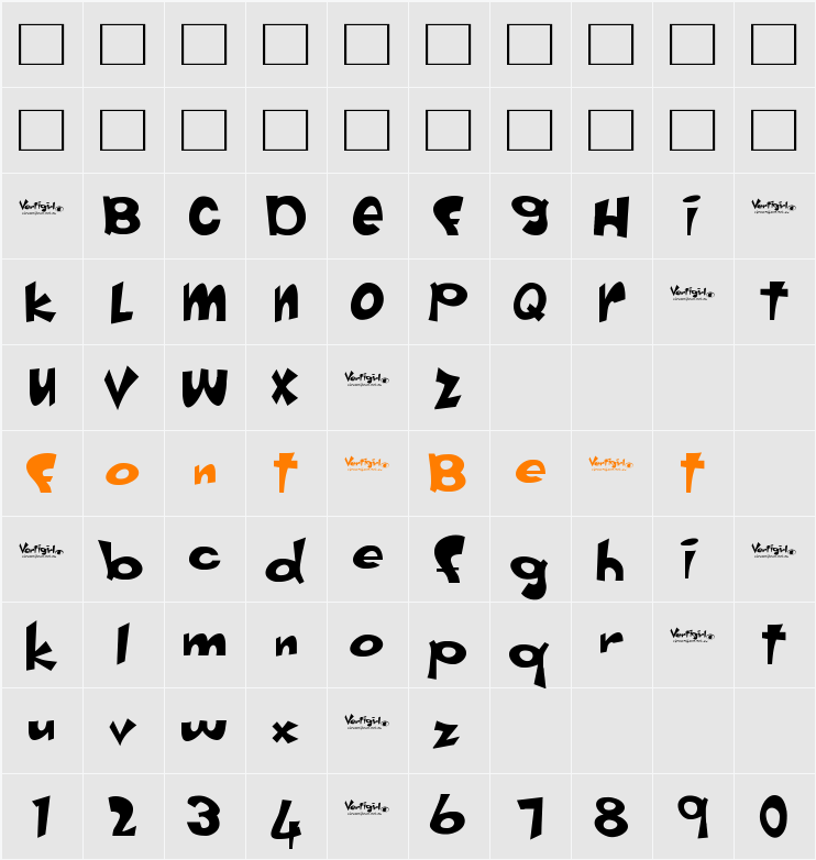 Vertigirl Character Map