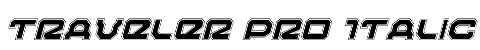 Traveler Pro Italic Font Image
