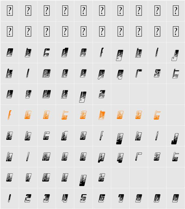 PHUTUREphlamesPHAST Character Map