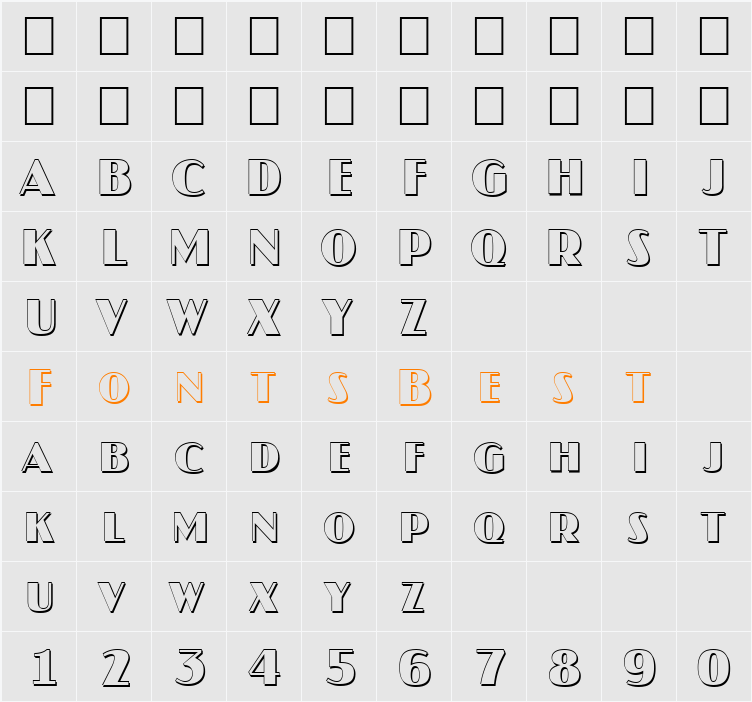 a_JasperCapsSh Character Map