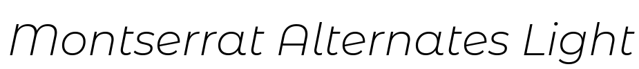 Montserrat Alternates Light Font Image