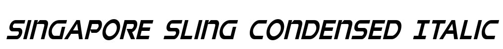 Singapore Sling Condensed Italic