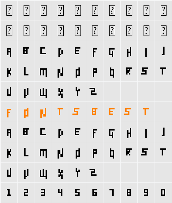 Pixel Siggy Character Map