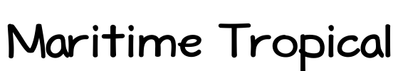 Maritime Tropical Font Image