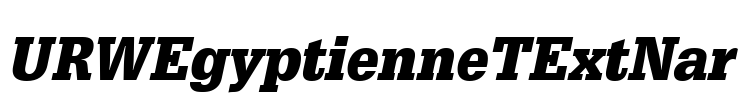 URWEgyptienneTExtNar Font Image