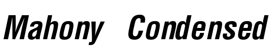 Mahony Condensed Font Image