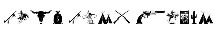 Wild West Icons Font Image
