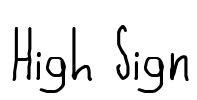 High Sign Font Image