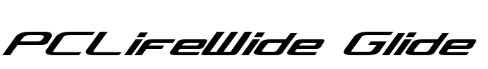 PCLifeWide Glide Font Image