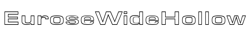 EuroseWideHollow Font Image