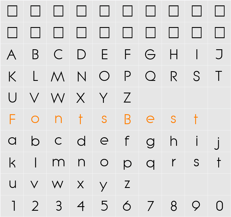 Litera Character Map