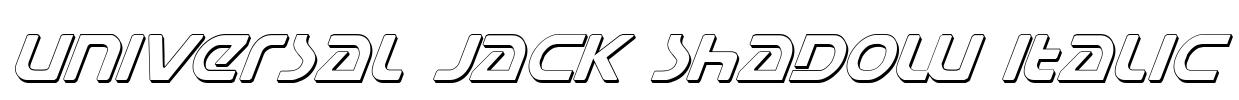 Universal Jack Shadow Italic Font Image