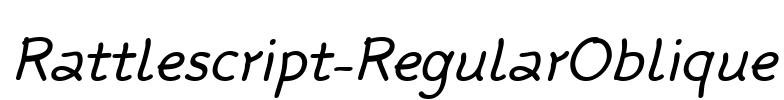 Rattlescript-RegularOblique Font Image