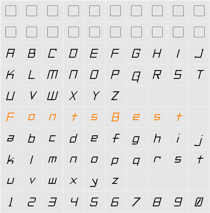 Furmanite Character Map