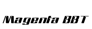 Magenta BBT Font Image