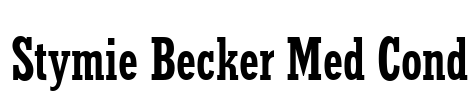 Stymie Becker Med Cond Font Image